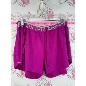 Under Armour shorts semi fitted pink purple Magenta Athletic heat gear bottoms